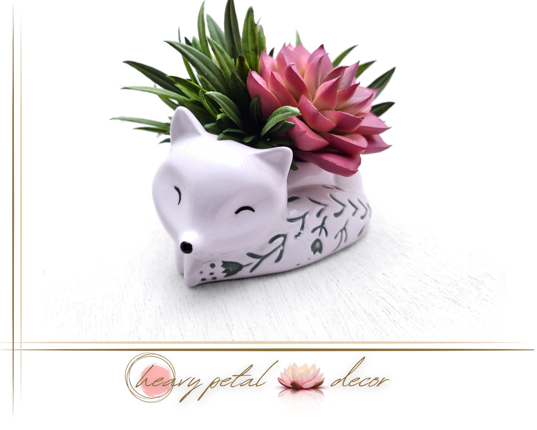 Fox Planter, Fox Gifts, Red Fox Decor, Indoor Planters, Animal Lover Gifts,  Decoupage Pots, Winter Decor, Large Planters, Fox Lover Gifts 