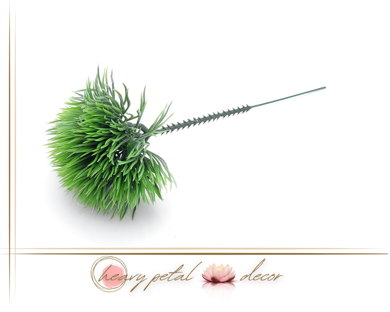 Soft Touch Moss Grass Pick 6" T by 3" D - Green | Artificial Greenery for Arrangements | Small Grass Pick for Mini Gardens | Fairy Garden