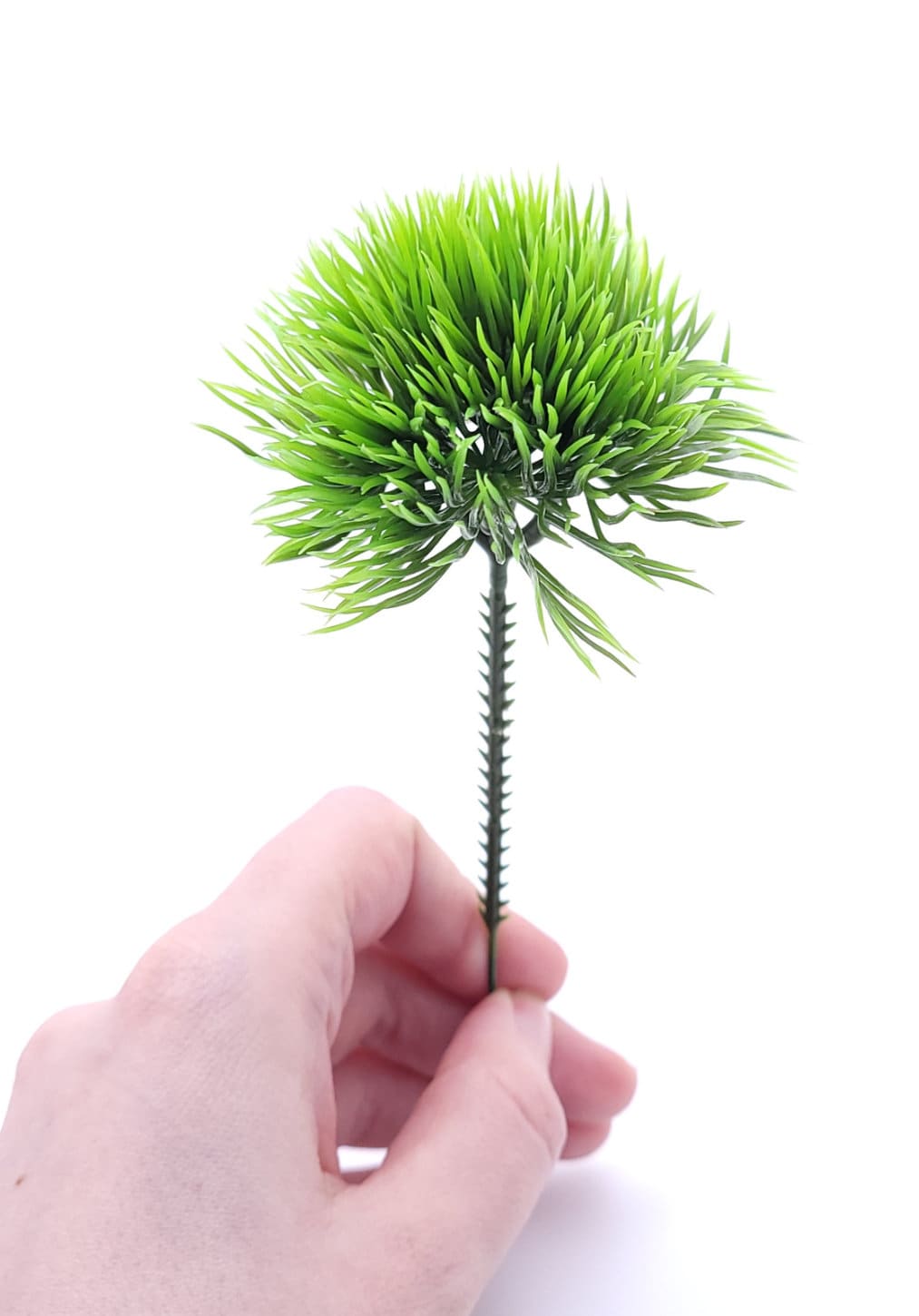 Soft Touch Moss Grass Pick 6" T by 3" D - Green | Artificial Greenery for Arrangements | Small Grass Pick for Mini Gardens | Fairy Garden