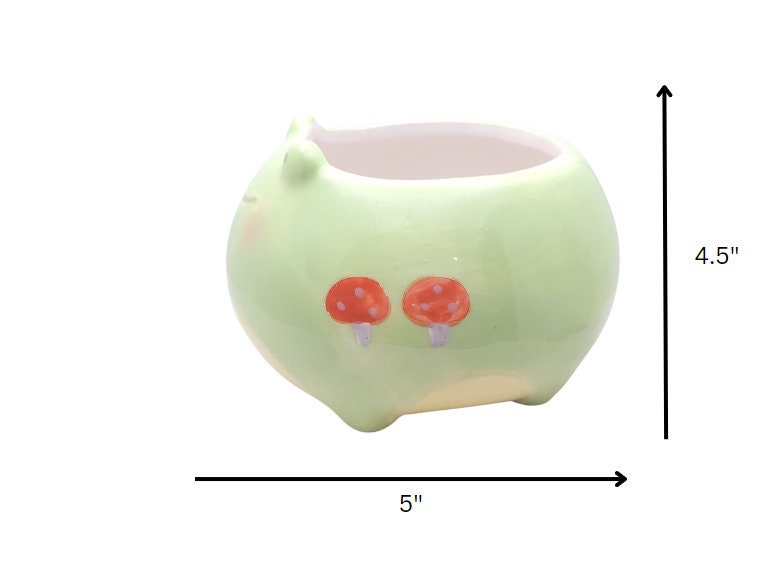 Lily Pad Love: Cute Ceramic Frog Planter with Drainage Hole | Succulent Planter | Cute Animal Planter | Flower Pot | *Planter only*