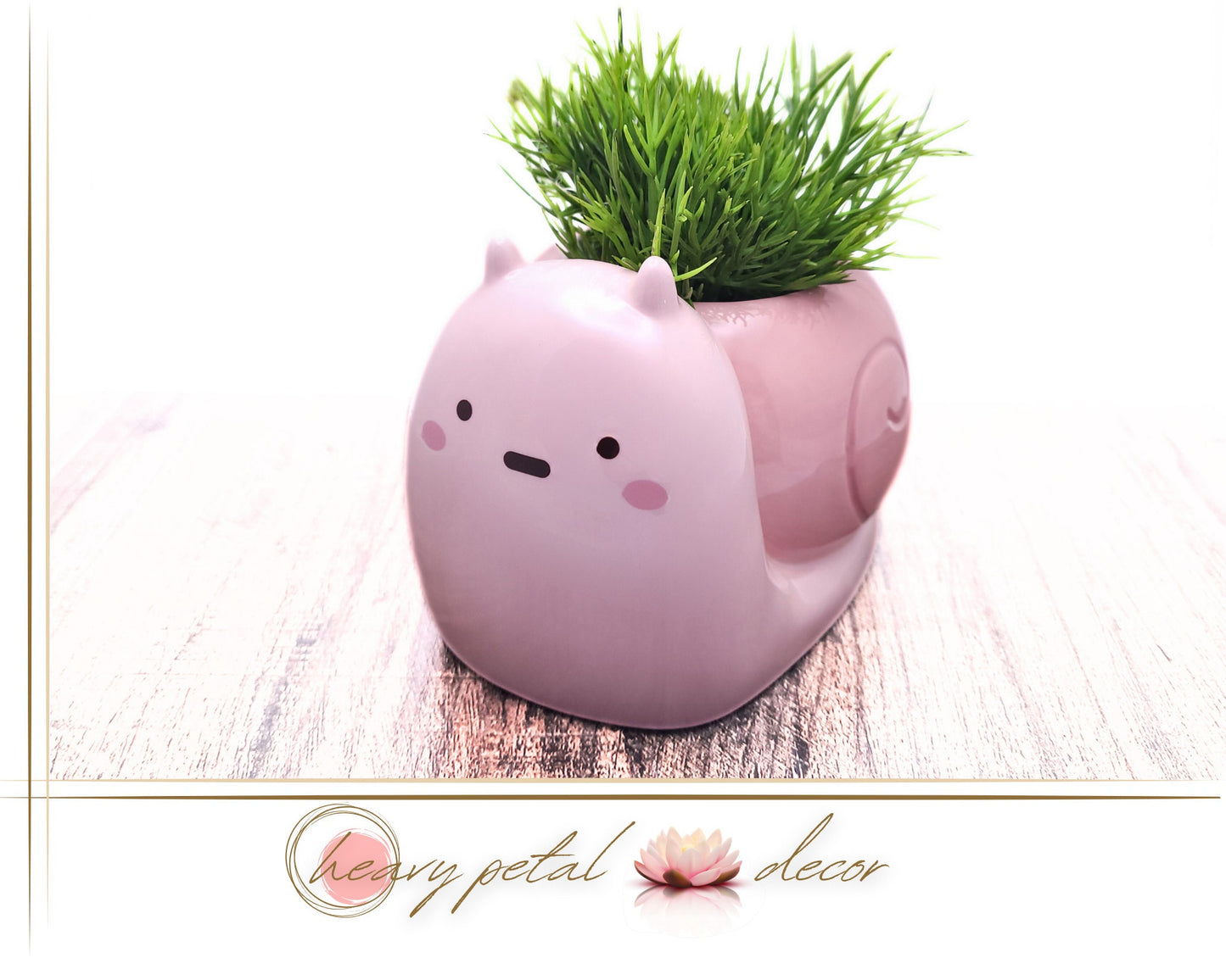 Snail Planter with Drainage Hole | Pink Ceramic Succulent Planter | Cute Animal Planter | Plant Pot | Gift For Her | *Planter only*